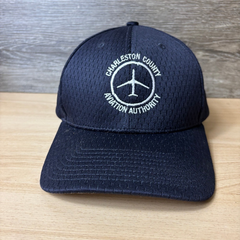 Charleston County Hat Cap Strap Back Blue All Mesh Aviation‎ Adjustable